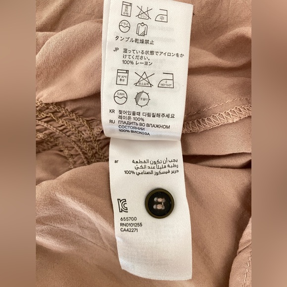 Divided H&M Cargo Button Up Shirt Beige Size 36 - Picture 6 of 13